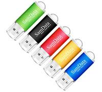 Sumduta 3 confezione da 32 GB USB 2.0 Flash Drive Thumb Drive memory stick Jump Drive zip (3 colori: nero, blu, verde) 32GB Black Blue Green Gold Silver