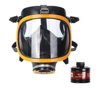 Sumeber Respiratore a maschera antigas completa con standard Rd40, riutilizzabile per vapori organici, inorganici, gas acidi, ammoniaca, fumigazione, vernice | Protezione del viso, filtro in ottone e