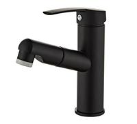 Sumeber Rubinetto Bagno Rubinetto con rubinetto del bacino retrattile con del miscelatore di tipo 2-jet adatto a del miscelatore di superficie caldo freddo (doccia nera)