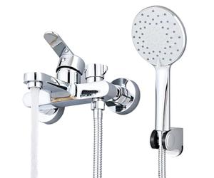 Sumeber Rubinetto per vasca da bagno, montaggio a parete, monouso, in ottone, cromato