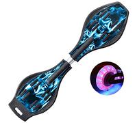 Sumeber Waveboard per Bambini Street Surfen Caster Torsion Skateboard Double Decks Casterboard per Waveboard/Castor Board with Light Up Wheels for Kids/Teens