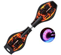 Sumeber Waveboard per Bambini Street Surfen Caster Torsion Skateboard Double Decks Casterboard per Waveboard/Castor Board with Light Up Wheels for Kids/Teens