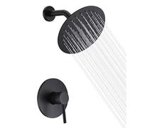 sumerain Rubinetto per doccia nero, miscelatore per doccia nero opaco, valvola ruvida inclusa