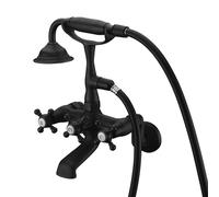 Sumerain - Rubinetto per vasca da bagno vintage con doccetta, da 7,6 cm a 22,9 cm con fori regolabili
