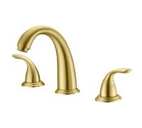 sumerain Rubinetto per vasca romana a 3 fori in oro spazzolato con ottone grezzo