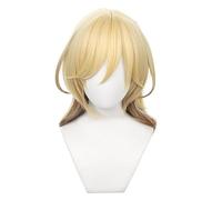 Sumeru Kaveh Parrucca per cosplay, biondo chiaro, lunghezza alle spalle, con frangia, capelli sintetici, molto morbida e liscia, facile da pettinare, adatta per giochi Comic-Con Cosplay