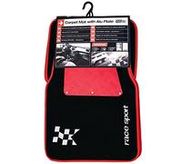 SUMEX Aft3000 Race Sport - Tappeti in Moquette con Lamina Alu-Look, Rosso