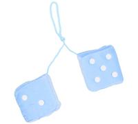 Sumex Dados30 Race Sport - Dadi Peluche Bianco-Blu Decorativi, 7X7 cm