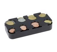 SUMEX Porta Monete Euro da Borsetta, Portamonete Porta Monete Gestore Cambio Dispenser per Auto, Taxi, 8 Scomparti da 2 Euro a 1 Centesimo