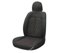 SUMEX - Seggiolino auto modello Vittoria, colore nero e rosso, in pelle sintetica, protezione per sedile universale