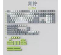 Sumgsn Set di 172 tasti Lemon Keycaps Set, Cherry Profile Doubleshot PBT Green Keycaps per 60% 65% 75% 95% Cherry Mx Gateron Switch ISO/ANSI Tastiera meccanica