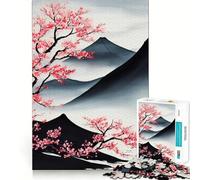 SumiE Paesaggio Quadro Per Adolescenti Puzzle 1000 Pezzi Migliora la Memoria Gioco Rilassante Bordo Preciso Articolo Desiderio di Babbo Natale 38x26cm