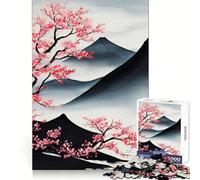 SumiE Paesaggio Quadro Per Adolescenti Puzzle 1000 Pezzi Migliora la Memoria Gioco Rilassante Bordo Preciso Articolo Desiderio di Babbo Natale 38x26cm