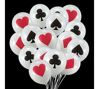 Sumind 24 Palloncini del Casinò in Lattice a Tema Poker per Compleanno | Palloncini di Carte da Gioco per Feste Eventi Poker, Decorazioni per Feste Compleanno