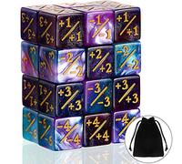 Sumind Contatori di Dadi Gettone Dadi D6 Contatore Fedeltà Cubo Compatibile con MTG, CCG, Accessori per Giochi di Carte (Stile Fresco, 24)