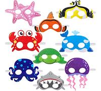Sumind Maschere in Feltro per Animali dell'Oceano Maschere di Animali Marini Maschere da Travestimento per Compleanno Under The Ocean