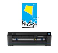 SUMMA S ONE D60 + MACSIGN Plotter da Taglio materiali da 7,9 a 70,5 cm, pressione 600g, sensore ottico OPOS Taglio vinile con Software Professionale