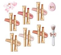 Summaryas - Bacchetta per contouring e blush - Bacchetta per fard, fard liquidi per donne, 2 in 1, bacchette per contouring liquido, trucco in crema con applicatore (evidenziatore All Mix)