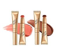 Summaryas Bacchetta per contouring e fard, due bacchette per blush, trucco in crema di bellezza, 2 in 1, contorno liquido, per donne con applicatore, fard liquidi per donne (blush02+Wand02)