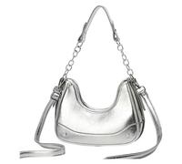 Summer Beach Bag for Women Simple Retro Fashion Underarm Women's Double Shoulder Strap Commuting(Silver)
