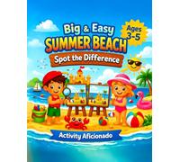 Summer Beach Spot the Difference Book for Kids Ages 3-5: 36 Big and Easy Summer Beach Activity Book to Boost Focus & Observation Skills | Fun Preschool Puzzles with Cute Ocean Scenes