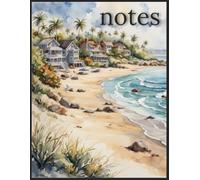 Summer Beach Watercolor Composition Notebook (120 pages): College ruled notebook for school, note taking, work, and writing