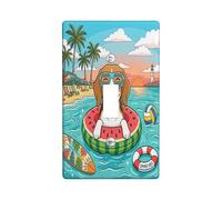 Summer Beagle Dog Beach Decorative Light Switch Cover Piastra da parete 1 Gang Single Toggle, Coastal Puppy Beachy Nuotare Piastra elettrica per stanza, Copertura interruttore tropicale