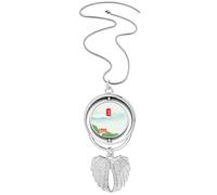 Summer Begins Twenty Four Solar Term, collana con ciondolo a forma di ali d'angelo