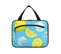 Summer Blue Ice Lemon Hanging Medicine Bag per Viaggiare con gancio, Designer Multifunzionale Toiletry Organizer per i viaggiatori che viaggiano Porta cosmeticos Mujer para cartera L