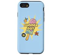 Summer Boy Ghiacciolo Baby Blue Pastel Kawaii Ice Cream Beach Custodia per iPhone SE (2020) / 7 / 8