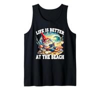 Summer Break Teacher Gnome Life Is Better At The Beach Canotta