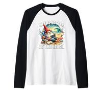 Summer Break Teacher Gnome Life Is Better At The Beach Maglia con Maniche Raglan