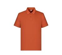 Summer Breathable Men's Golf Shirt Fashionable Solid Color Polo Shirt for Beach or Casual Outfits(Orange,M)