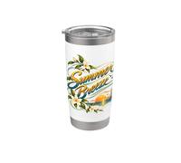 Summer Breeze Sunset Beach Barca a vela vintage ispirata alla musica Bicchiere termico in acciaio inox doppia parete
