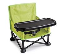 Summer by Bright Starts Pop 'N Sit - Sedia rialzata portatile, da pavimento, per interni ed esterni, pieghevole, colore: verde, da 6 a 3 anni