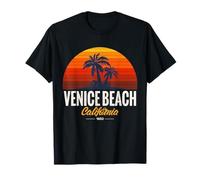 Summer California Venice Beach Short Sleeve Graphic Design Maglietta