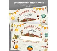 Summer Camp Certificates: Notebook with 20 Summer Camp Awards for Students and Kids