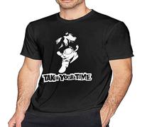 Summer Casual Fashion Persona 5 Please Take Your Time Men's Classic Breathable T Shirt Black XXL