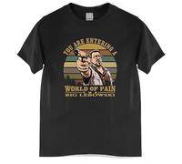 Summer Cloth Mens Summer Tshirt Vintage The Big Lebowski T-Shirt Walter Sobchak T Shirt You Are Entering A World of Pain Black M