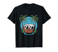 Summer Coconut Vacation Vibes Tropical Beach Illustration Maglietta