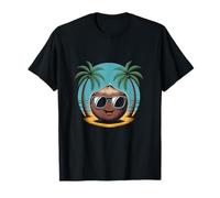 Summer Coconut Vacation Vibes Tropical Beach Illustration Maglietta