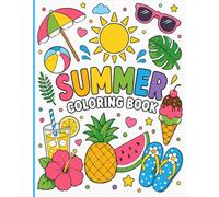 Summer Collection Coloring Book 2027: Bold & Easy Designs with Beach, Ice Cream, Tropical Fruits, Sunshine & Fun Activities