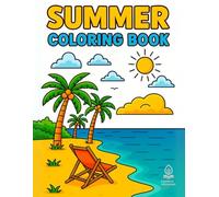 Summer Coloring Book: Simple and Relaxing Bold Line Art for Adults, Seniors, and Beginners