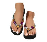 Summer Crystal Flip Flop Sandals Platform Slide Slippers Comfortable Casual Beach Shoes