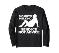 Summer Dad Humor Big Guys Melting Mend Ice Not Advice Maglia a Manica