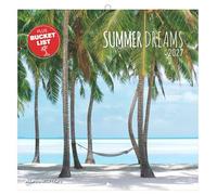 Summer Dreams 2027: Wandkalender 30x30 cm (30x60 cm geöffnet) mit Notizkalendarium, 12 Strand- und Meeresmotiven und Bucket-List