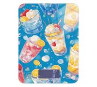 Summer Drink Cool Ice Blue Calorie Counting Piccola bilancia alimentare da viaggio 5 kg/5 g, piccola bilancia peso grammi con 4 unità per (utente) (utente) (utente) pesa digitale para alimentos