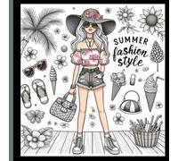 Summer Fashion Style Coloring Book for Girls: Trendy Outfits, Beach Vibes & Stylish Accessories