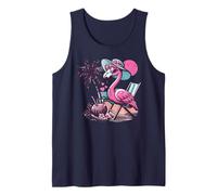 Summer Flamingo Beach Chair Tree Vacation Donne Ragazze Bambini Canotta