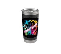 Summer Forever, grafica vibrante con palma Bicchiere termico in acciaio inox doppia parete